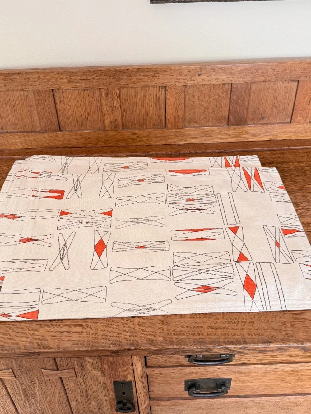Nell and Mary Mid-Century Organic Cotton Placemat Set of 4